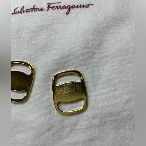 Authentic SALVATORE FERRAGAMO Logo Accessory Scarf Ring SET OF TWO with Dust Bag - Picture 16 of 16